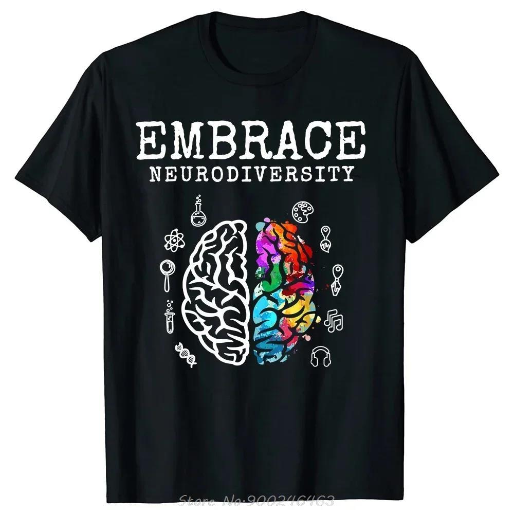 

Neurodiversity Autism Brain Tshirt Personalized Custom Printed Tshirt Unisex Hip Hop Streetwear Summer Short Sleeve T Shirt Tees 4XL