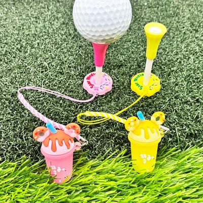 Golf Tee Cartoon Shape Lightweight Portable Colorful Anti-Lost Golf Tee Hanger