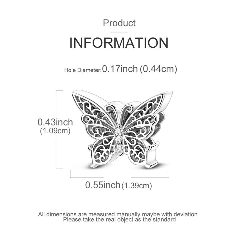 Original Charms Copper Plated Elegant And Exquisite Butterfly Beads Fit Bracelets For Women Women Jewelry Making