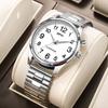 TPW Light Up Watch Dial Full Luminous Face 40mm Easy Reader Steel Strap 3ATM
