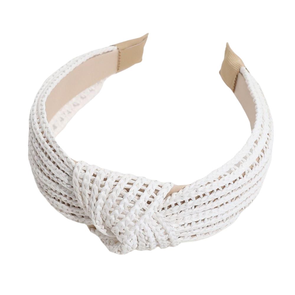 Chic Style Raffia Hairbands Eco-Friendly Straw Wedding Headpiece Bohemian Headbands Spring Summer