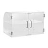 Pastry Display Case, 2-Tier Commercial Countertop Bakery Display Case, Acrylic Display Box with Rear Door Access & Removable Shelves, Keep Fresh for