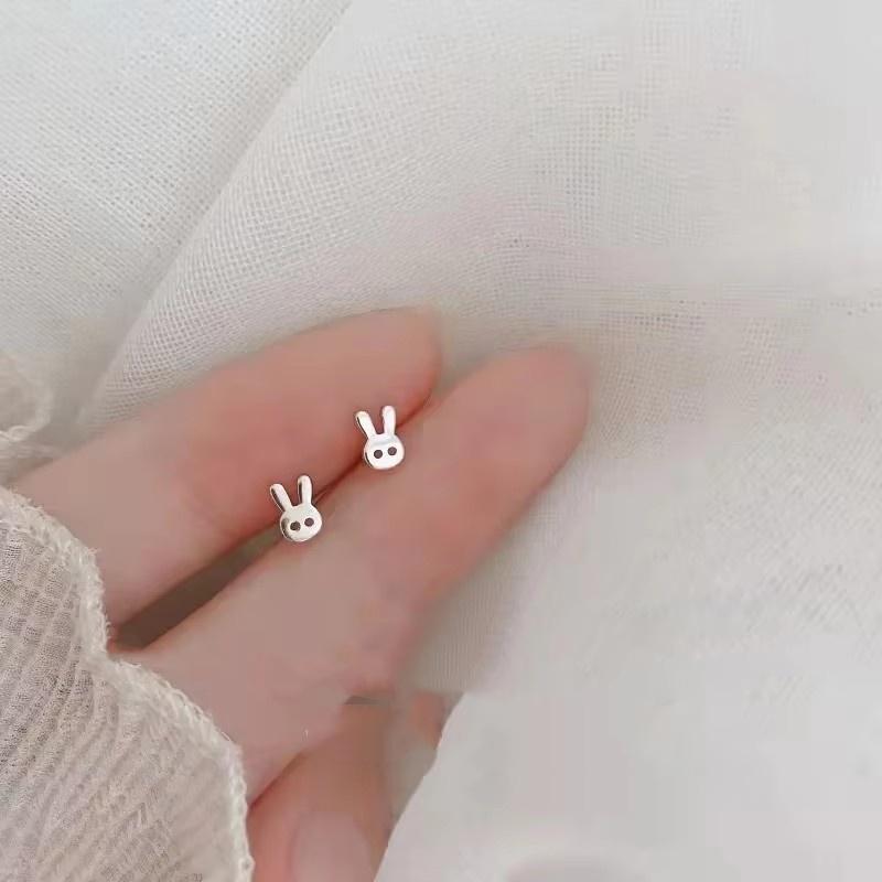 Korean Mini Small Heart Stars Stud Earrings For Women Student Teen Simple Tiny Minimalist Silver Color Ear Piercing Jewelry