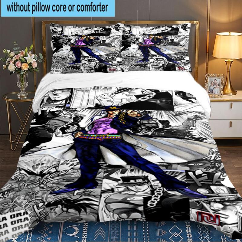 3PCS Jojo Bedding Set,Including 1pc Duvet Cover And 2pcs Pillowcases Perfect for Bedroom, Dormitory, Large size Fan Christmas gift