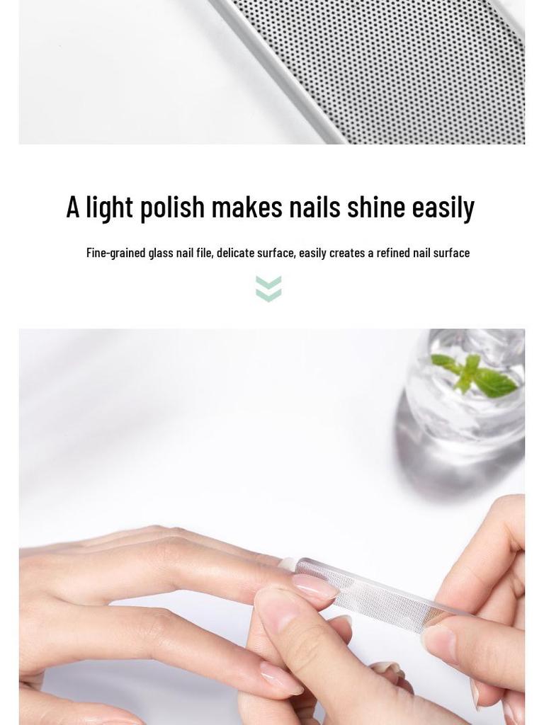 Nano Glass Nail File - Black Technology Manicure Polisher for Shaping and Mattifying Nails