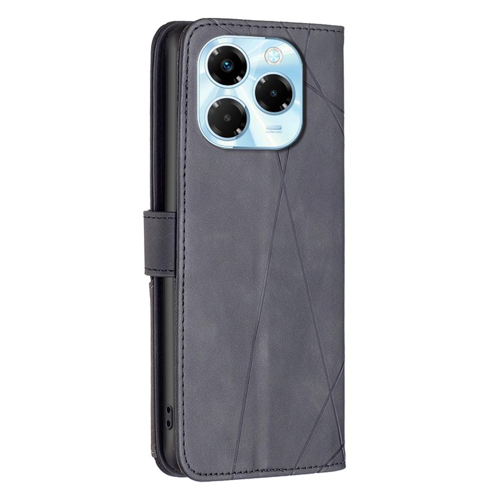BINFEN COLOR For Infinix Note 40X 5G Phone Cases Wallet Stand Geometry Imprint Leather Cover