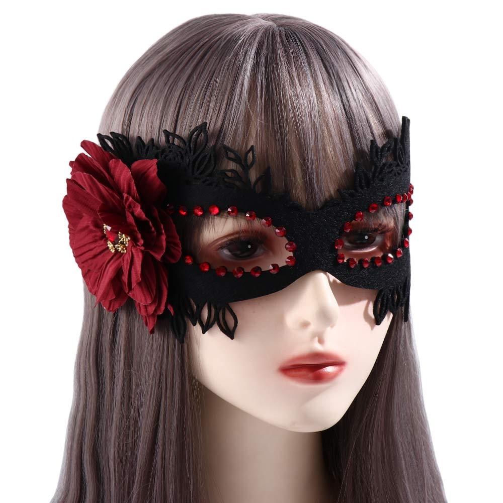 Maske Blumig Maskerade Augenmaske Schlafmaske Mit Blume Mash Party Cosplay Requisiten Halbgesichtsmaske
