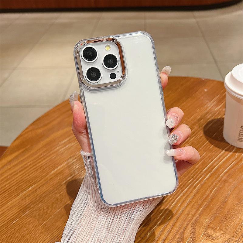 

Гальванизированный прозрачный защитный чехол-рамка для объектива iPhone 13/14/16 Pro Max iPhone 13