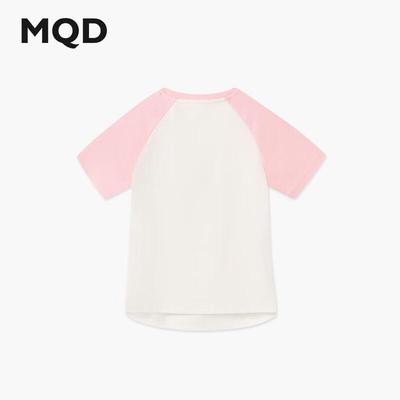 MQD Girls' Summer Cartoon Raglan Sleeve T-shirt