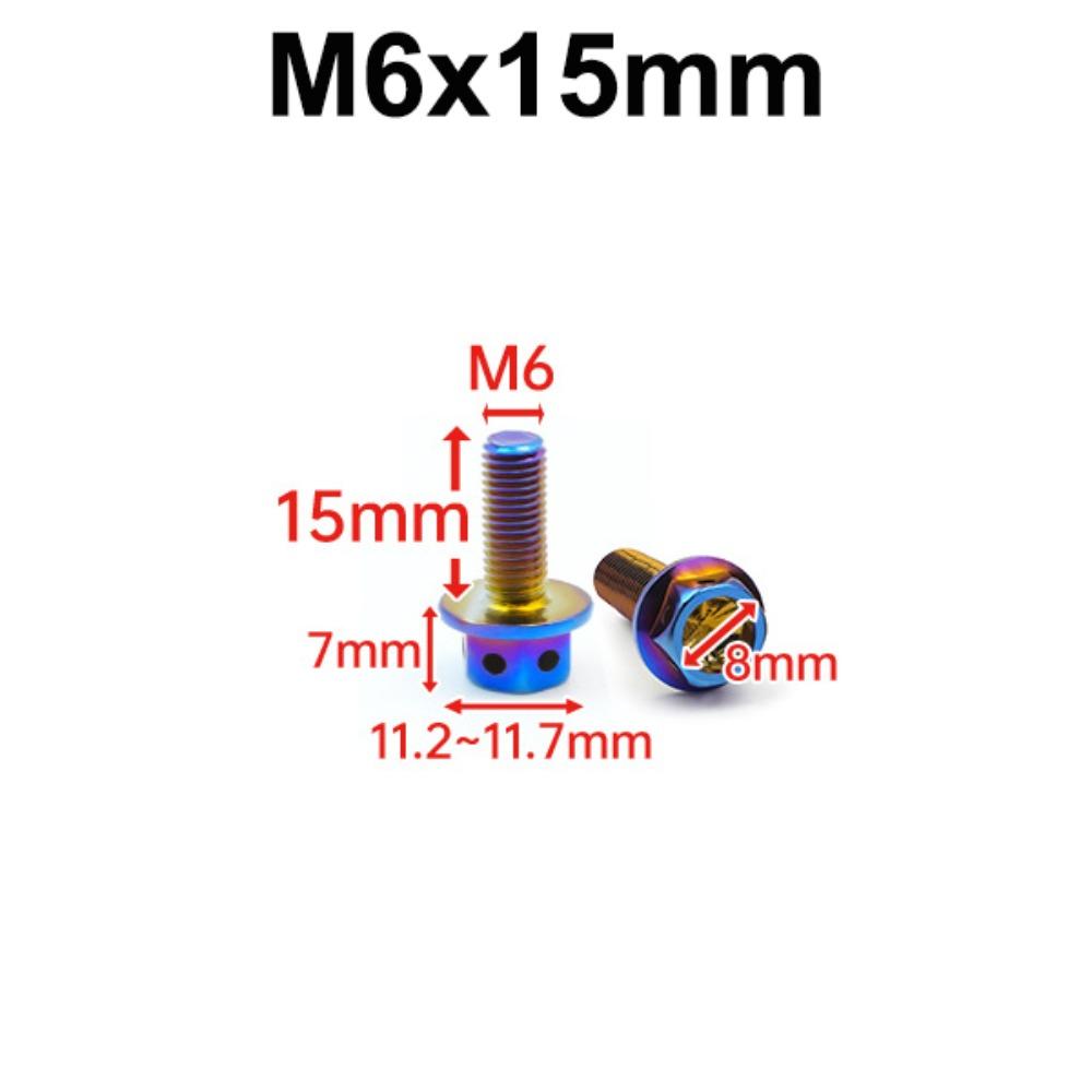 10/15/20/25/30/35/40/45/50/60 Titanium Flange With Drilled Holes Hex Head Bolts Motorcycle