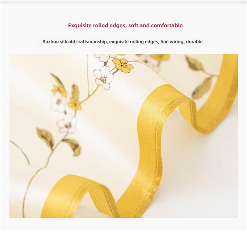 65*65CM 100% Maulbeerseide Quadratischer Schal Ölgemälde Luxus Schals Sonnenschutz Schal Halstuch Geschenk