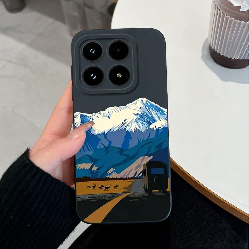 Do Xiaomi 17 Pro Max Poco C71 C75 M7 M8 F7 F8 14 14T 15 15T Etui Retro Wzór Panterki Premium Płynny Silikon Odporne na Upadek Etui Do Xiaomi Pokrowiec