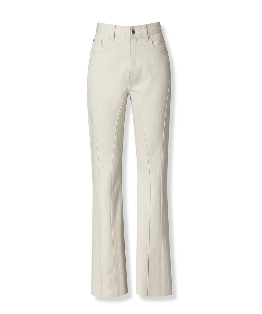 Urban Dress Thin Bootscut Pants Cotton Ivory (A Type)