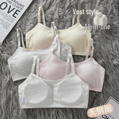 Girls' Cotton Camisole Training Bra for Ages 10-14 - Summer Tank Top Underwear