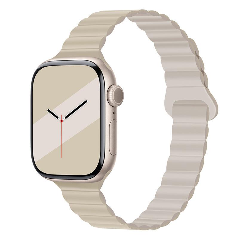 Suitable For Apple Watch Applewatch10 Compact Silicone Magnetic Strap Iwatch9876 Generation Se Fine