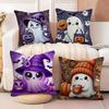 Cute And Funny Little Ghosts For Halloween Pillow Case Sofa Living Room Bedroom Headboard Backrest Cushion Square Cushion