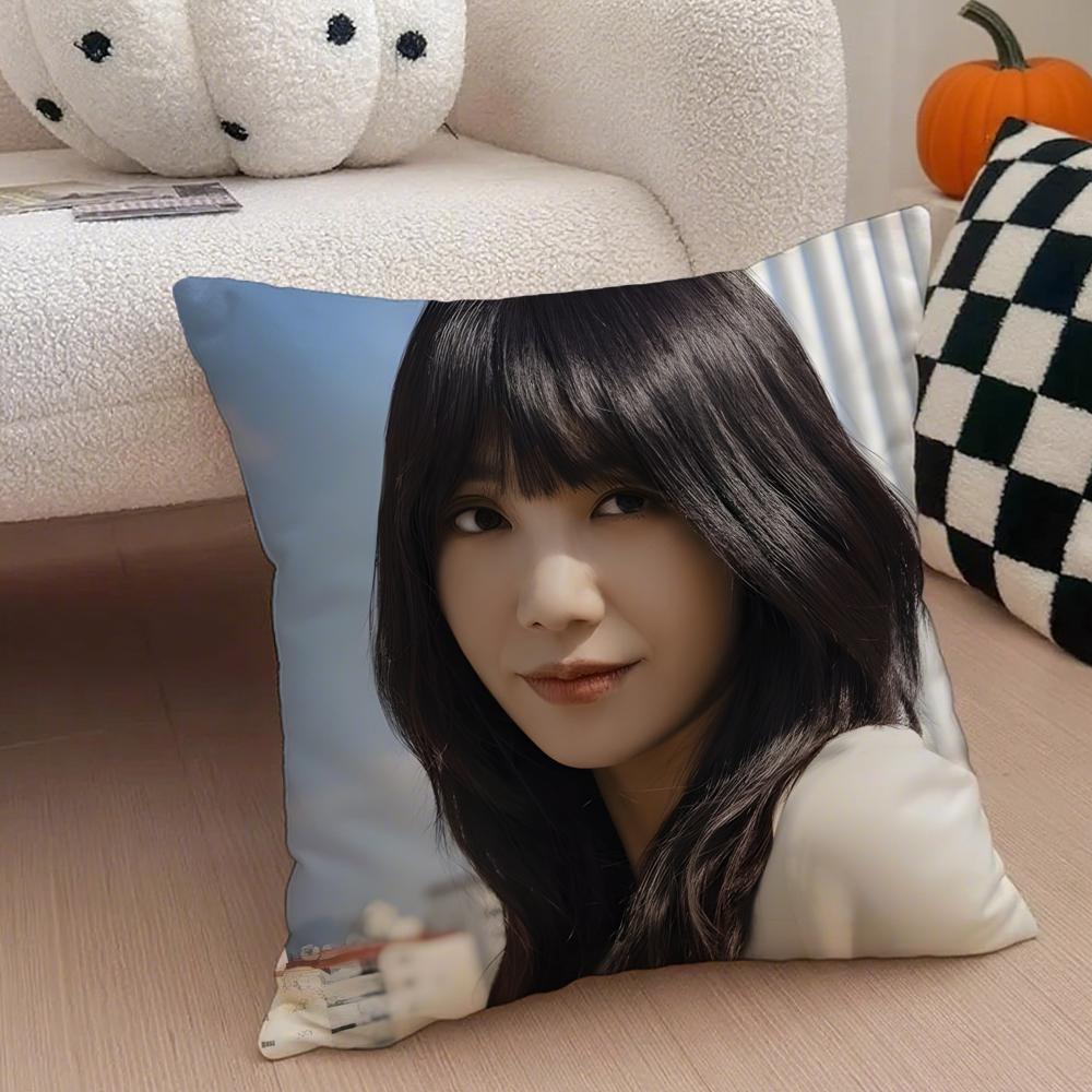 singer sweet JJung Eun Ji Cushion Cover Throw Pillow Cover Hidden Button Durable Polyester Chair Cushion