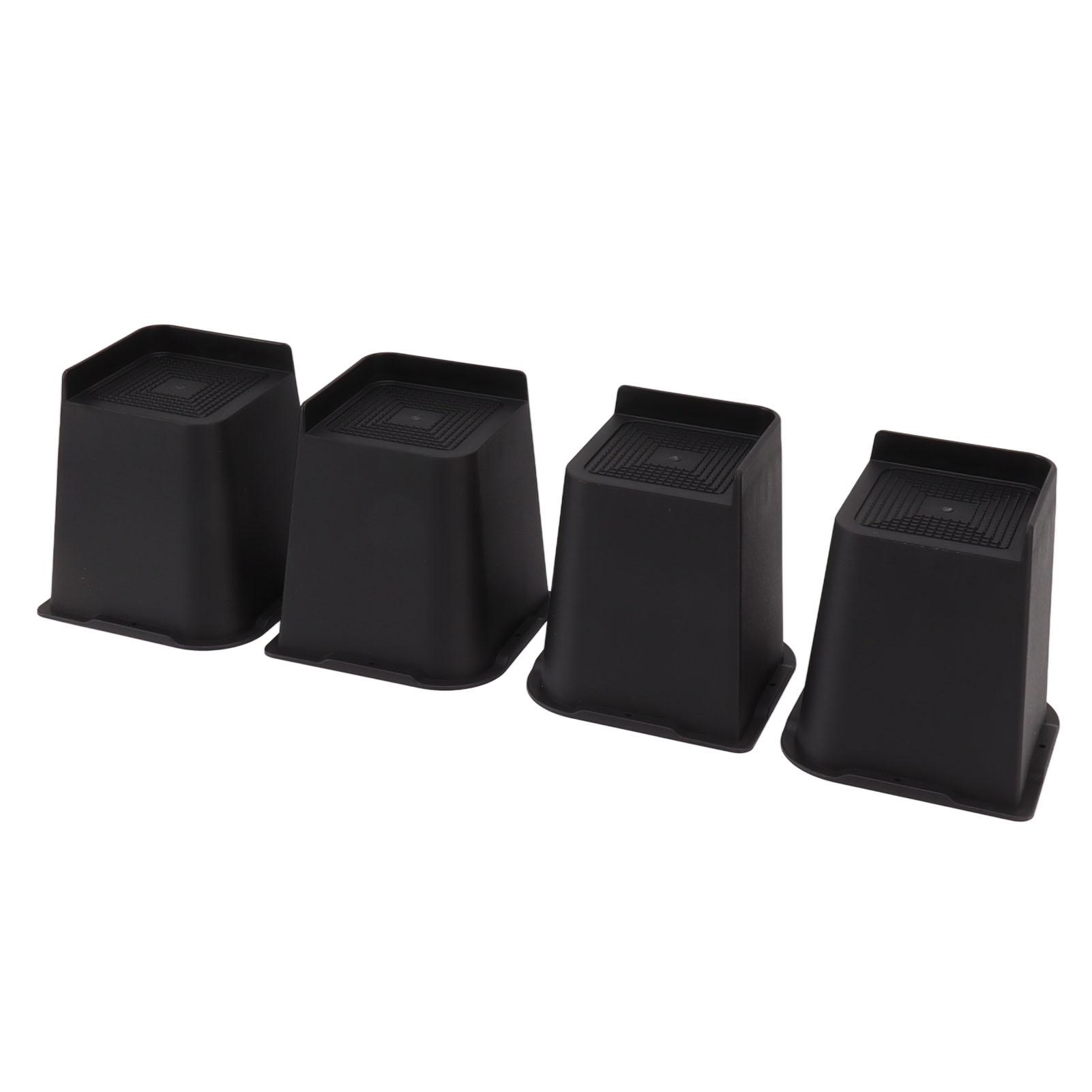 

4Pcs Furniture Riser 6in Heavy Duty Slip Proof ABS Bed Rise Lift Block for Chair Sofa