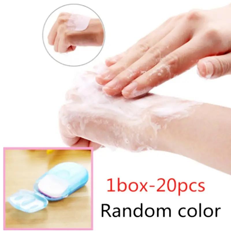200/100PCS Travel Soap Paper Disposable Convenient Soap Paper Washing Hand Clean Scented Mini Slice Soaps Bathroom Accessories