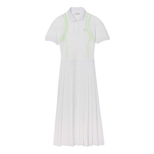 Lacoste Womens/Ladies Pleated Polo Shirt Dress