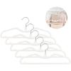 Space Saving Short Neck Hanger with Silicone Coating Anti Slip Rubber Paint Clothes Hanger for Small Wardrobes