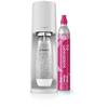 TERRA White Soda and Sparkling Water Maker - 1 Dishwasher-safe Bottle - 1 X 60L Gas Cylinder