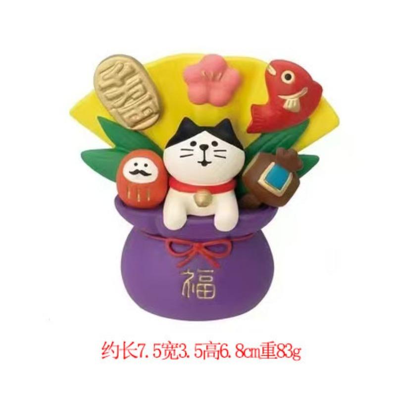 Lucky Cat Ornament Store Office Opening Feng Shui Ornament Home Furnishing Car Center Console Decoration Figure Crafts