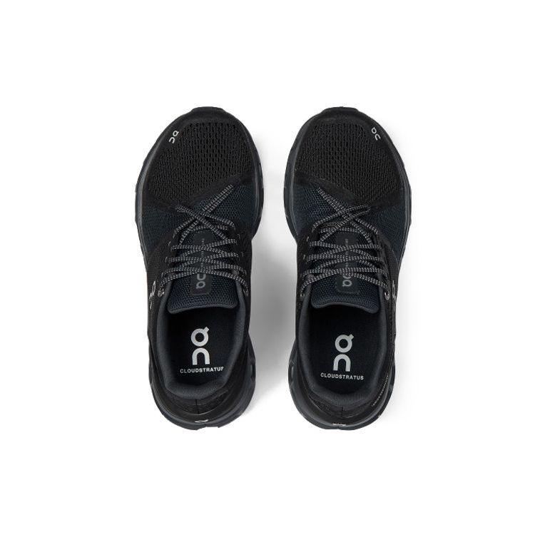 On Cloudstratus Nízké Tlumení Prodyšné Stabilní Běžecké Boty Dámské tenisky Černé 29.99844