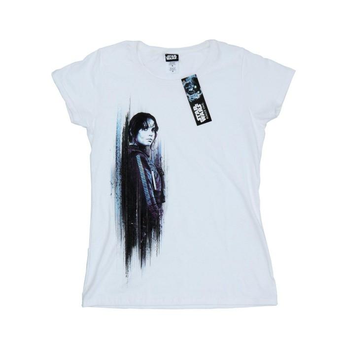 

Star Wars Womens/Ladies Rogue One Jyn Brushed Cotton T-Shirt XXL білий