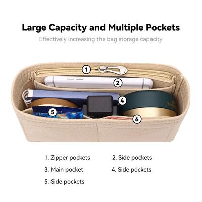 Trendy Felt Insert Bag Organizer Makeup Organizers Liner Perfect for Brand Women's Handbags Cosmetic Bags Bag Accesories