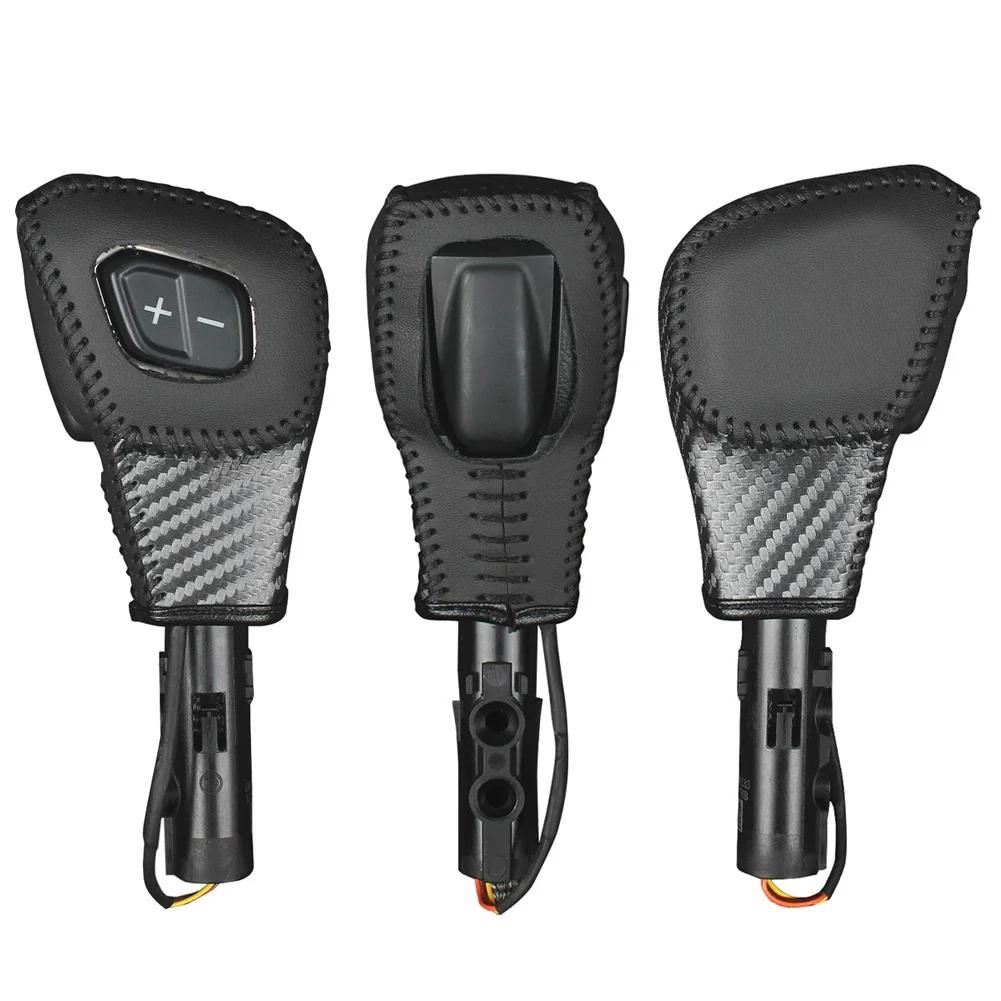 Leder Auto Schaltknauf Abdeckung Innenraum Schalthebelmanschetten Schalthebel Abdeckung Aufkleber Zubehör Für Ford Everest Ranger 2020-2024