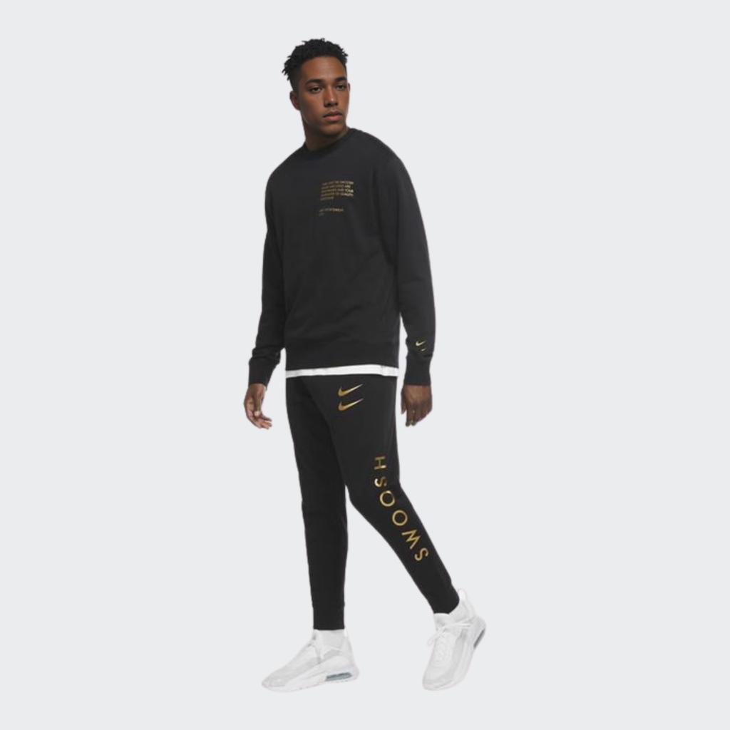 Nike Fleecegefütterte Strick-Freizeit-Jogginghose für Herren, Schwarz DO2804-010