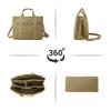 Plelet Canvas Tote Bag for Women, Large Capacity, Divided, Multifunctional, with Pockets, Crossbody or Shoulder Bag, Casual, Perfect for College