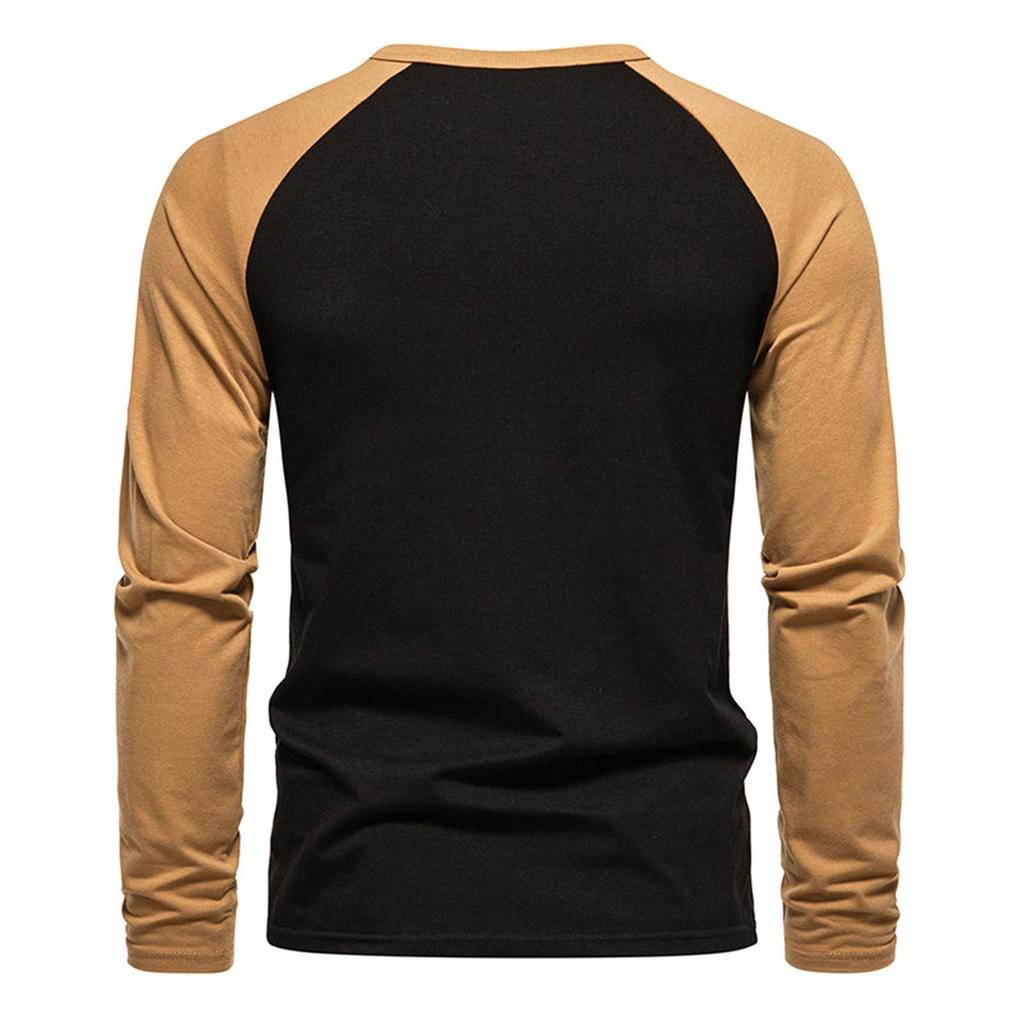Collar Men's Base Shirt Casual Long Sleeved T-shirt For Men