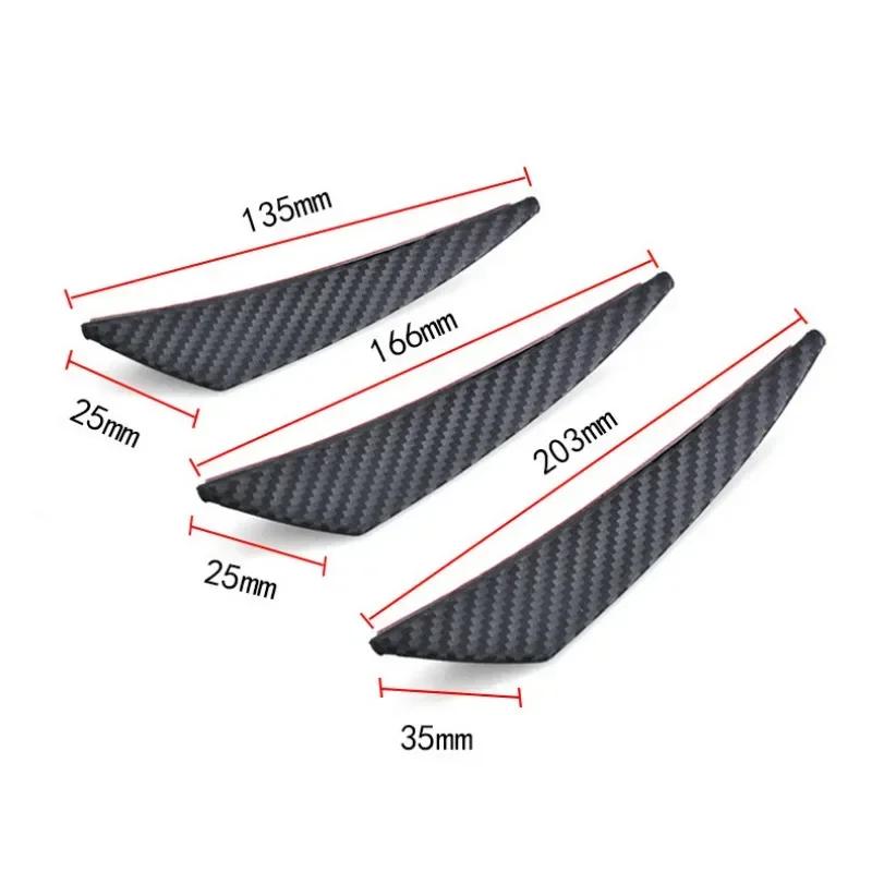 Universal Front Bumper Lip Decoration Diffuser Splitter Fins Body Spoiler Canards Valence Chin Car Tuning Canard Decor