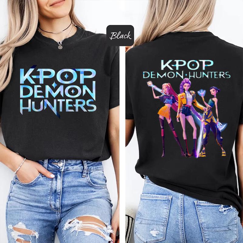 New Hot Anime Kpop Demon Hunters Mira Rumi Zoey T-shirts Fashion Women Girls Summer Tee Shirt Unisex Casual Short Sleeve Tops