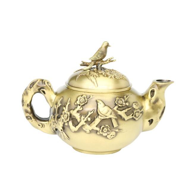 Brass Teapot Creative Ornament Home Decor Relief Craft