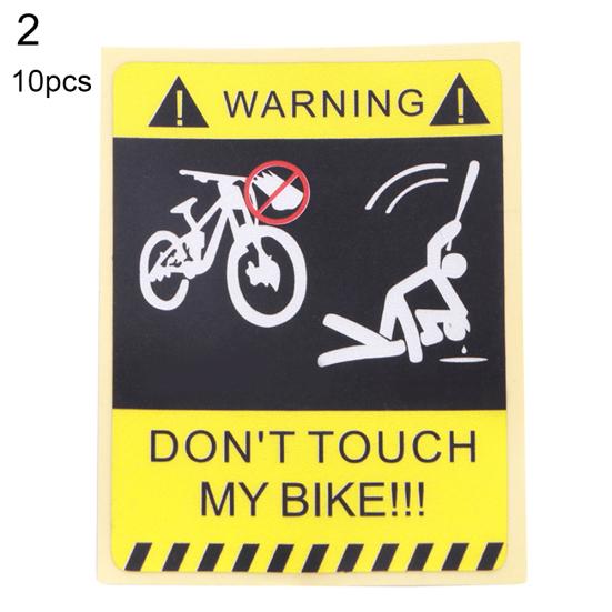 

10 шт. Не трогай мой велосипед Велосипед Водонепроницаемая Декоративная Предупреждающая Наклейка Декаль