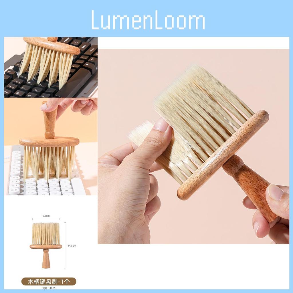 Cleaning Precision Keyboard Brush With Soft Nylon Bristles And Beechwood Handle For Dust Removal