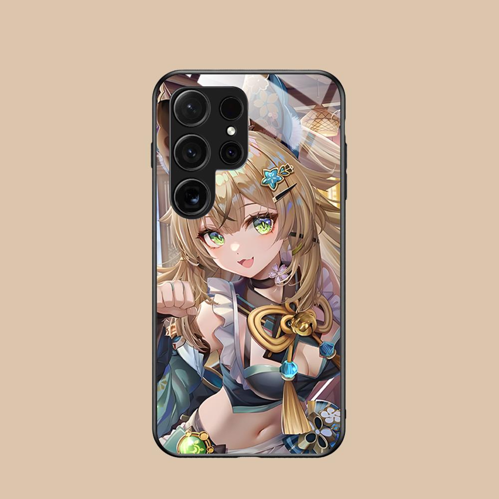 Game GI Kirara Mobile Phone Case for Samsung Galaxy S26 S25 S24 S23 S22 S21 S20 Note20 Plus FE Ultra Glass Colorful Cover Pretty