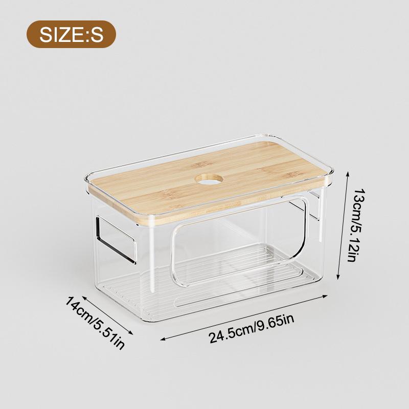 Trash Bag Dispenser Stackable With Bamboo Top Extra Large Garbage Bag Holder Under Sink Organizer For Kitchen A 1430₽
