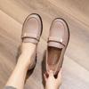 Fashion Single Shoe Leather Soft Soled Middle-aged Women's Casual Leather Shoes Mother's Shoes