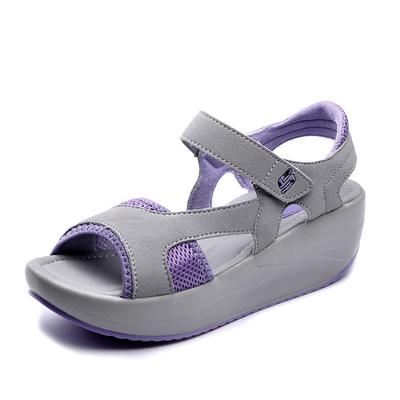 Mode 2024 Sommer Neue Damen Freizeitschuhe Matsuke Dicke Sohle Keilabsatz Damen Fischmaul Atmungsaktive Sandalen
