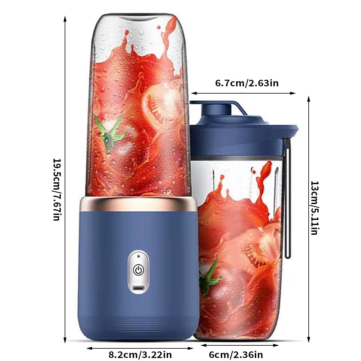 

1 шт. миксер для сока, мини-миксер, 40 Вт, чашка для быстрого смешивания, перезаряжаемый USB-интерфейс, одна или две чашки