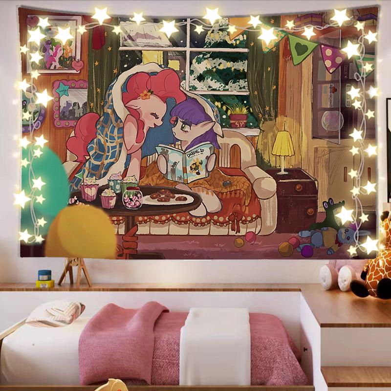 My Little Pony Tapestry - Cute Girls' Room Dorm Decor Wall Hanging Backdrop.