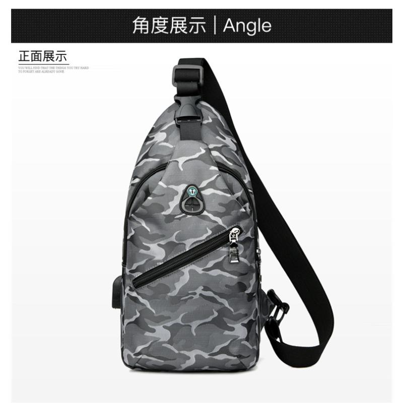 

Trendy brand men s breast bag single shoulder messenger bag single shoulder bag locomotive casual small breast bag men s bag trendy cool сірий колір
