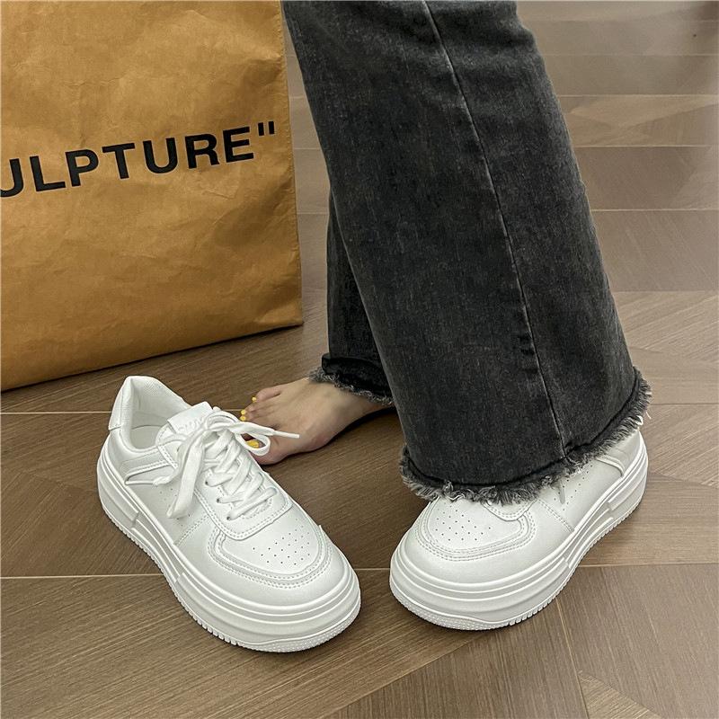 

Platform white shoes women s autumn breathable ins tide popular dad shoes 2024 new versatile casual sports shoes 35 білий