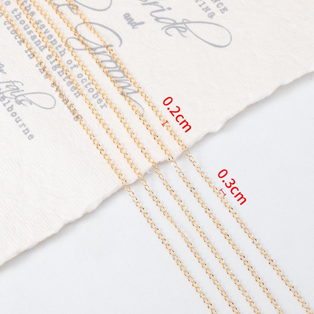 No Fade 2meters Stainless Steel Lip Chain Multi-Size Metal Bulk Chain for Necklace Bracelet Chain DIY Jewelry Making Accessories