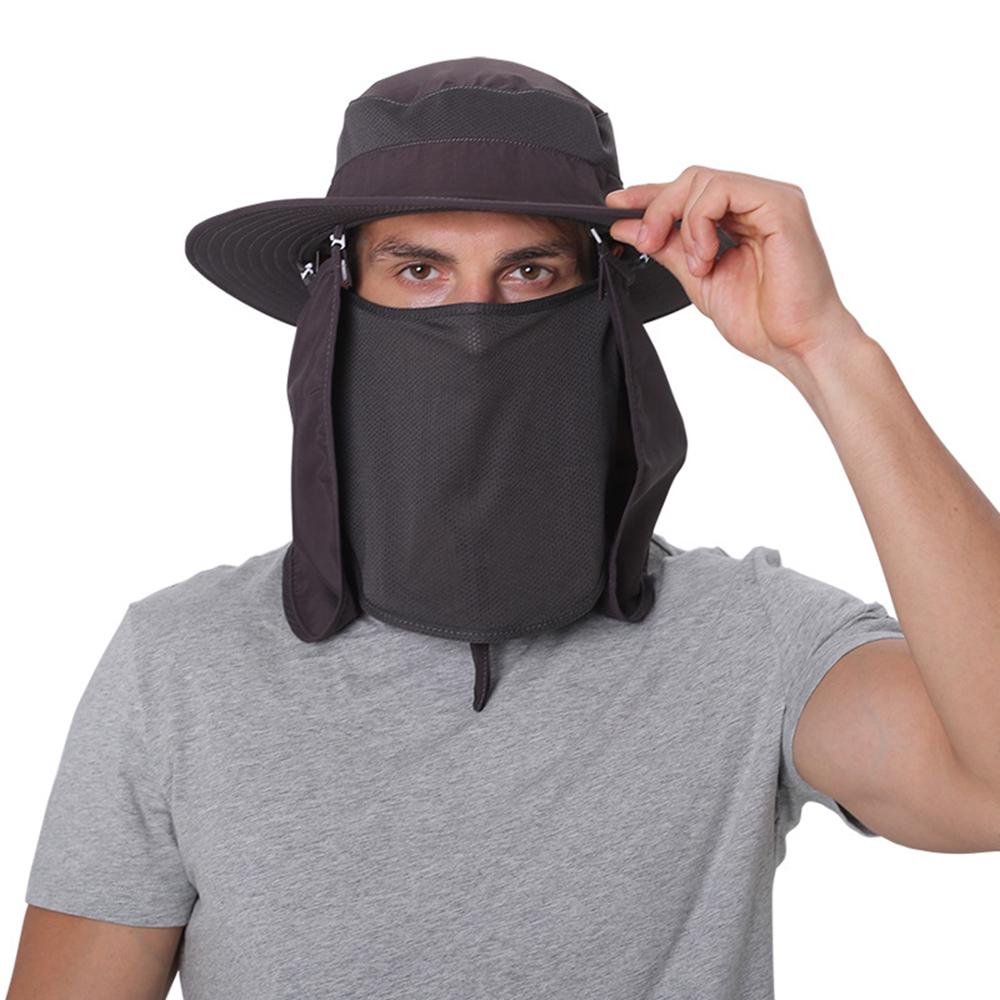 Fishing Flap Caps Men Sun Protection Summer Quick-drying Bucket Hat Outdoor Face Wide Brim Women Bucket Hat For Fishing Climbing