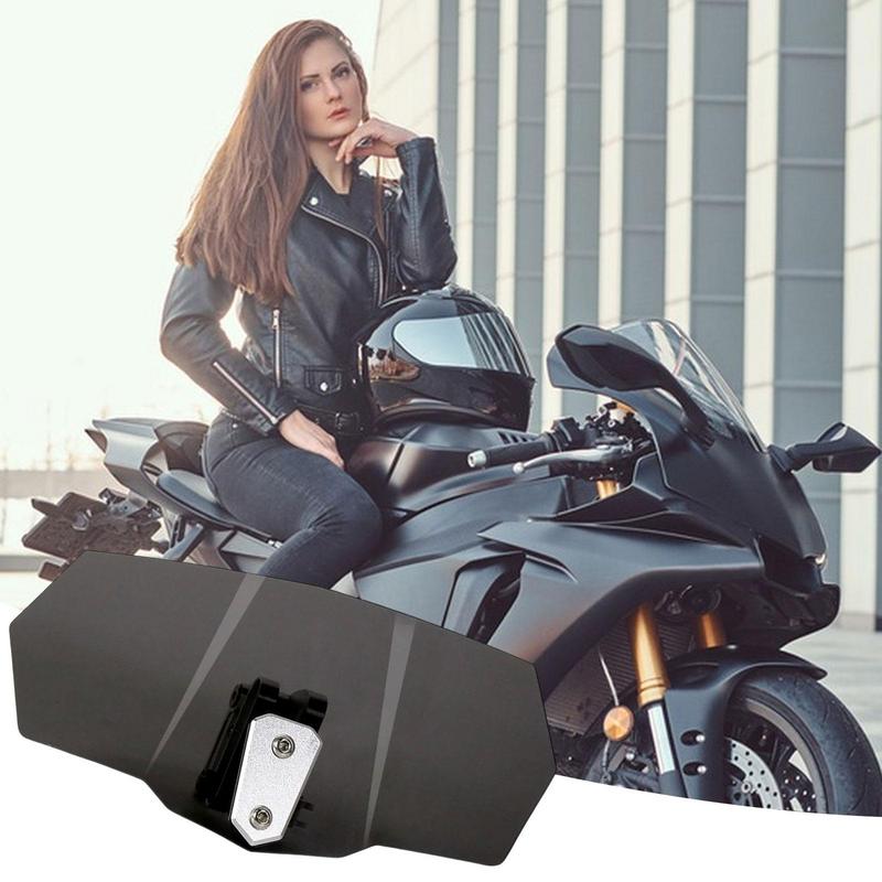 Motorcycle Windshield With Aluminum Bracket Adjustable Motorcycle heightened small Wind deflector Spoiler Deflector Universal